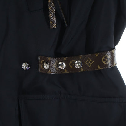 Louis Vuitton Monogram Lining Nylon Leather Patch per Dead Ohlin Coat Black — view 5