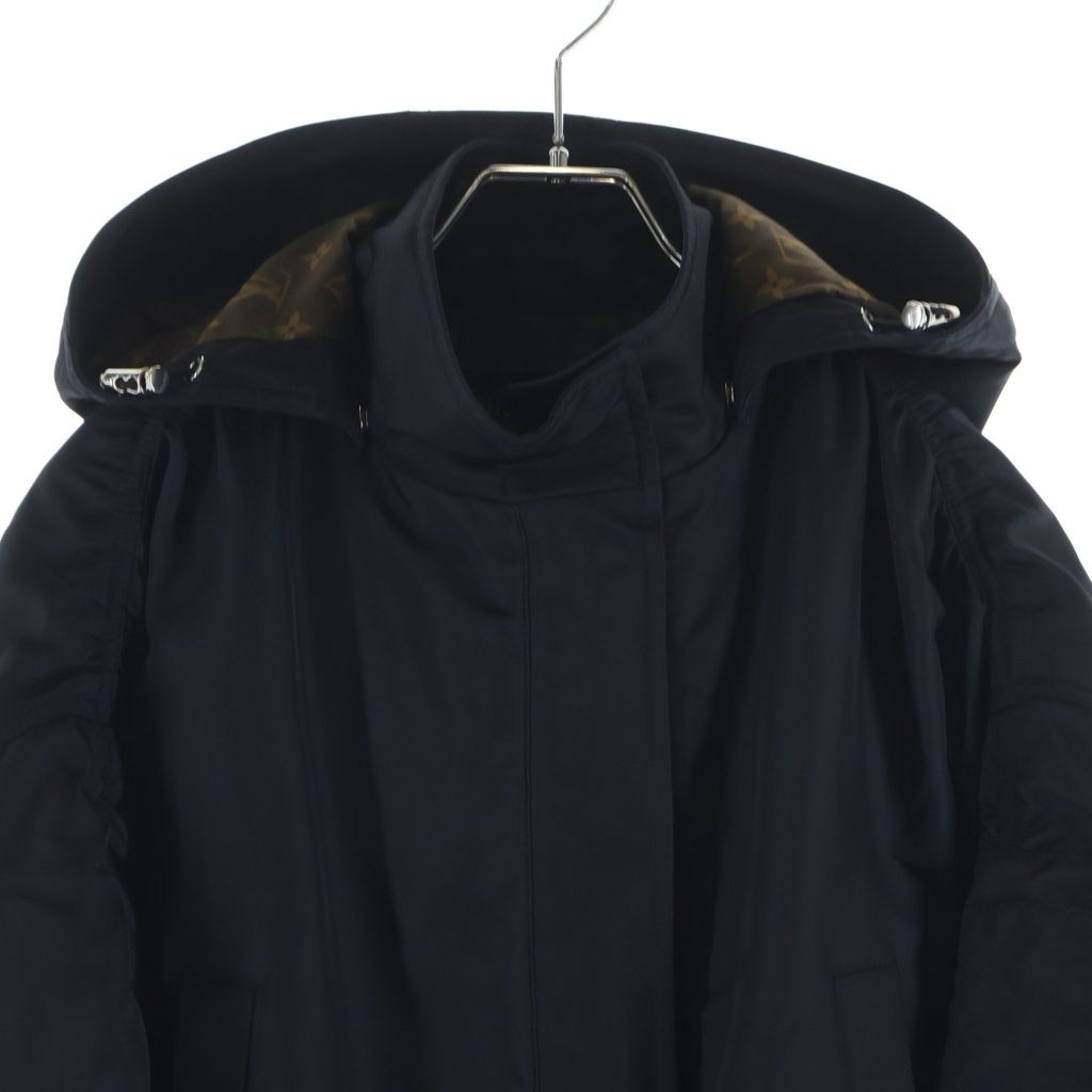 Louis Vuitton Monogram Lining Nylon Leather Patch per Dead Ohlin Coat Black — view 3