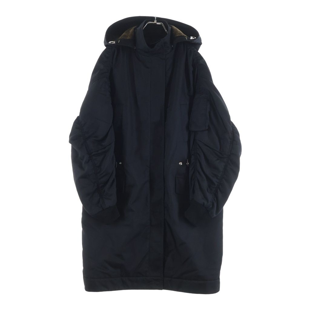 Louis Vuitton Monogram Lining Nylon Leather Patch per Dead Ohlin Coat Black