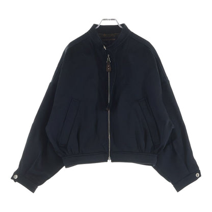 Louis Vuitton Bulldi Satin Bomber Jacket Zip Acete yon Black