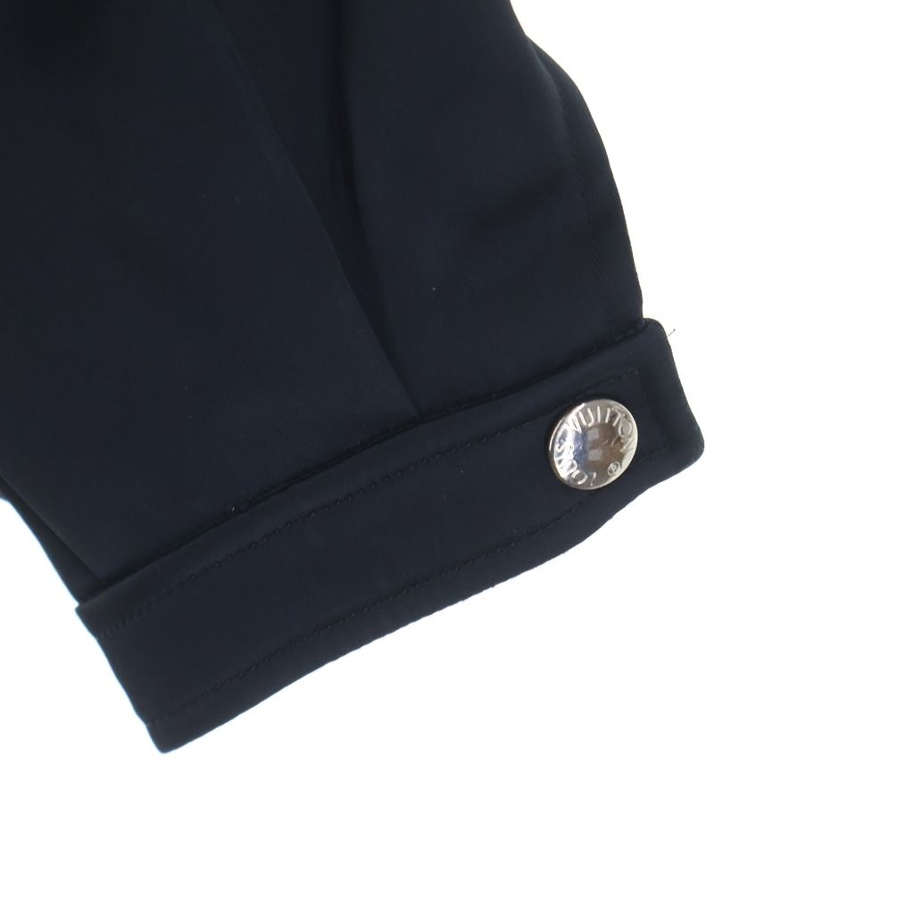 Louis Vuitton Bulldi Satin Bomber Jacket Zip Acete yon Black — view 5