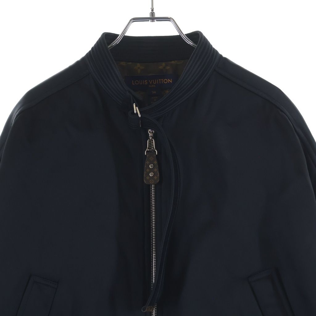 Louis Vuitton Bulldi Satin Bomber Jacket Zip Acete yon Black — view 3