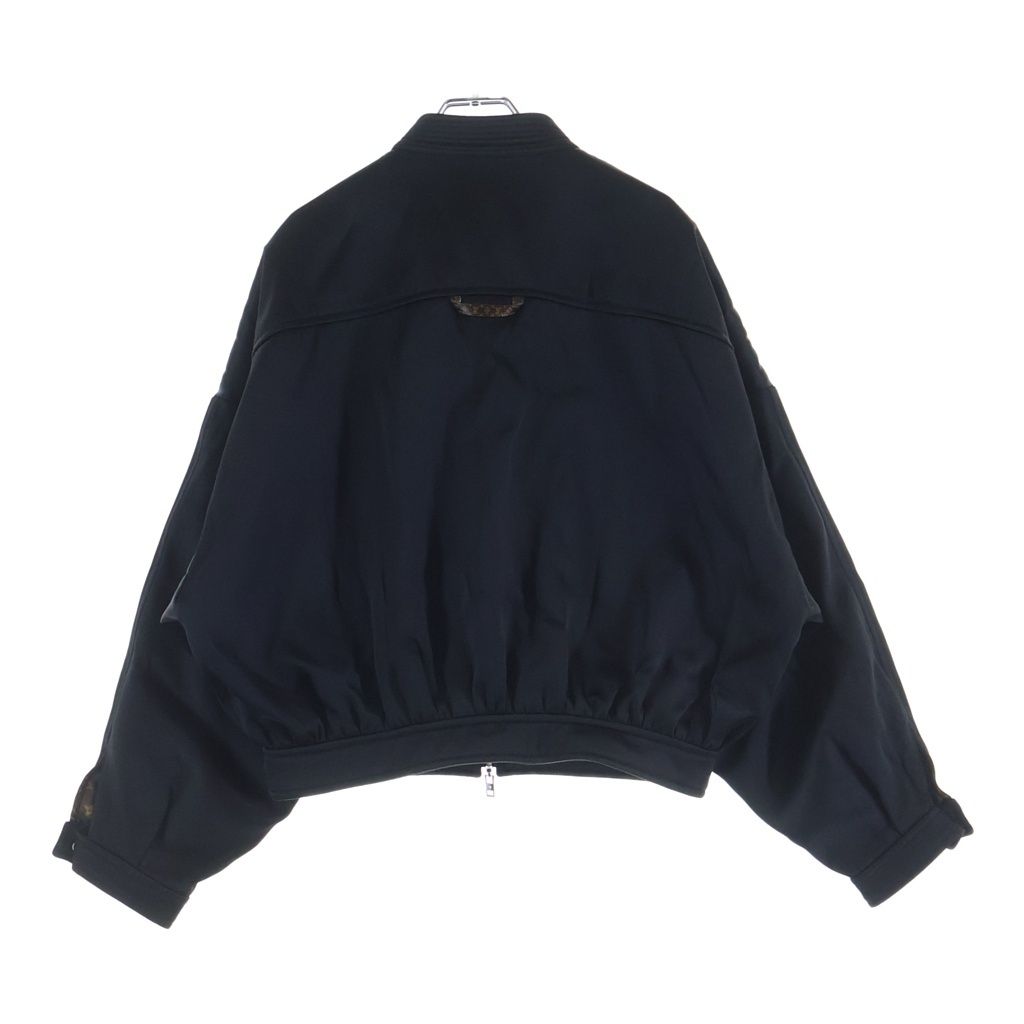 Louis Vuitton Bulldi Satin Bomber Jacket Zip Acete yon Black — view 2