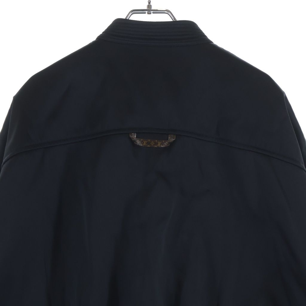 Louis Vuitton Bulldi Satin Bomber Jacket Zip Acete yon Black — view 4
