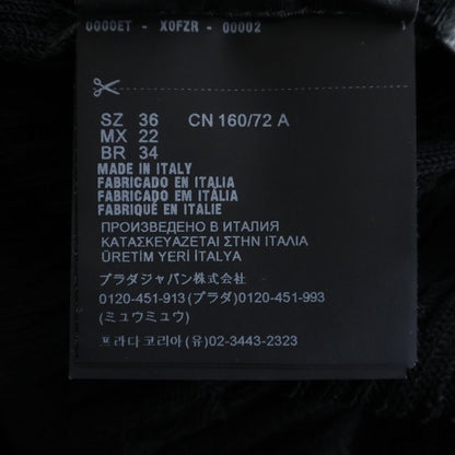 Prada Sleeveless Knit Dress Bisco Calf Yon Polyester Black — view 8