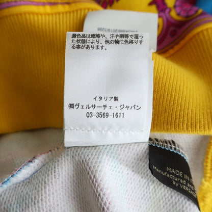 Versace Barocco Pattern All Over Pullover Hoodie in Pink Blue — view 8