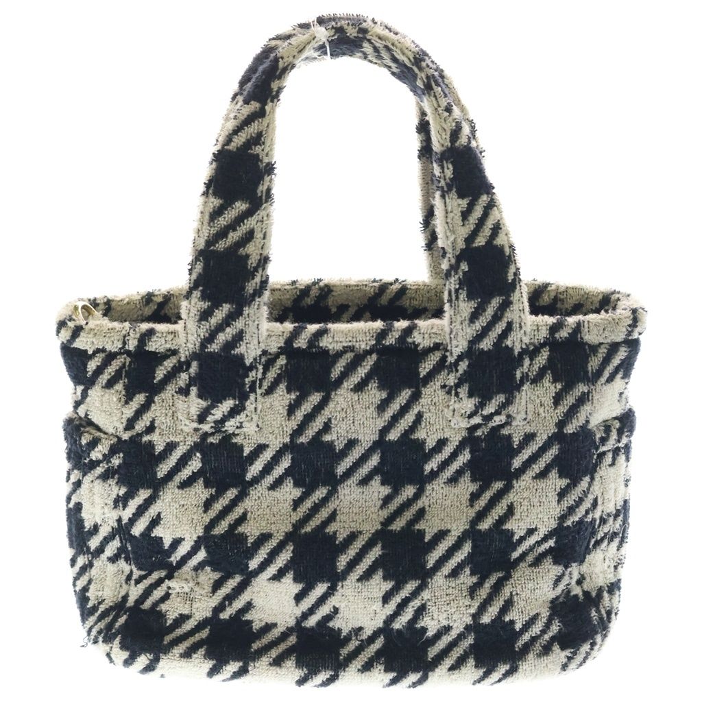Miu Miu Check 2-Way Handbag Black White — view 2