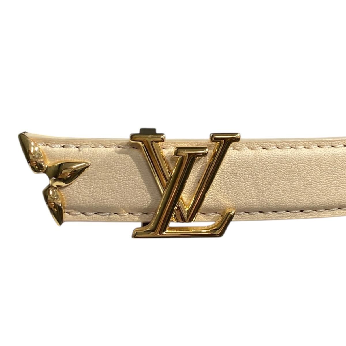 Louis Vuitton Belt Pretty Reversible Monogram Flower Brown Beige Gold — view 3