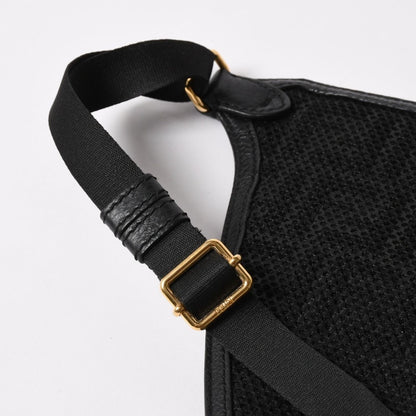 Fendi Belt Bag Back Zucca Pattern Nylon Leather Black Gold — view 5