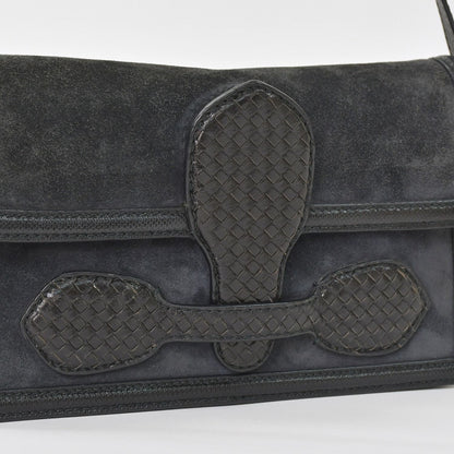 Bottega Veneta Intrecciato Rialto Chain Shoulder Bag Black — view 5