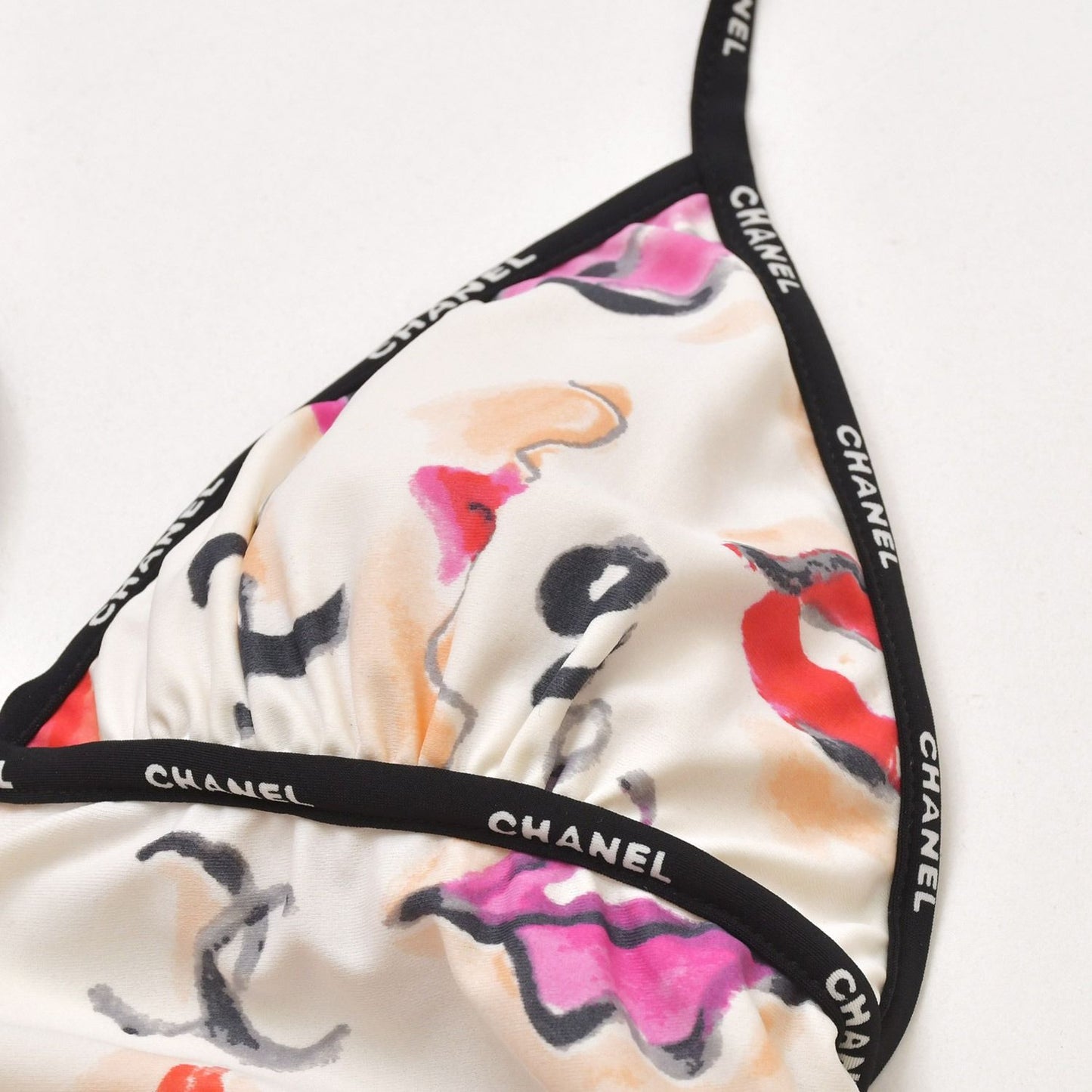 Chanel Maillot Dress CC Logo Lip All Over Print Spandex Nylon 4 40 — view 5