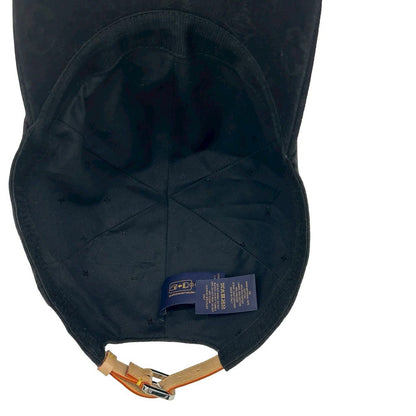 Louis Vuitton Monogram LV Logo Canvas Leather Cap Black — view 3
