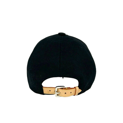 Louis Vuitton Monogram LV Logo Canvas Leather Cap Black — view 6