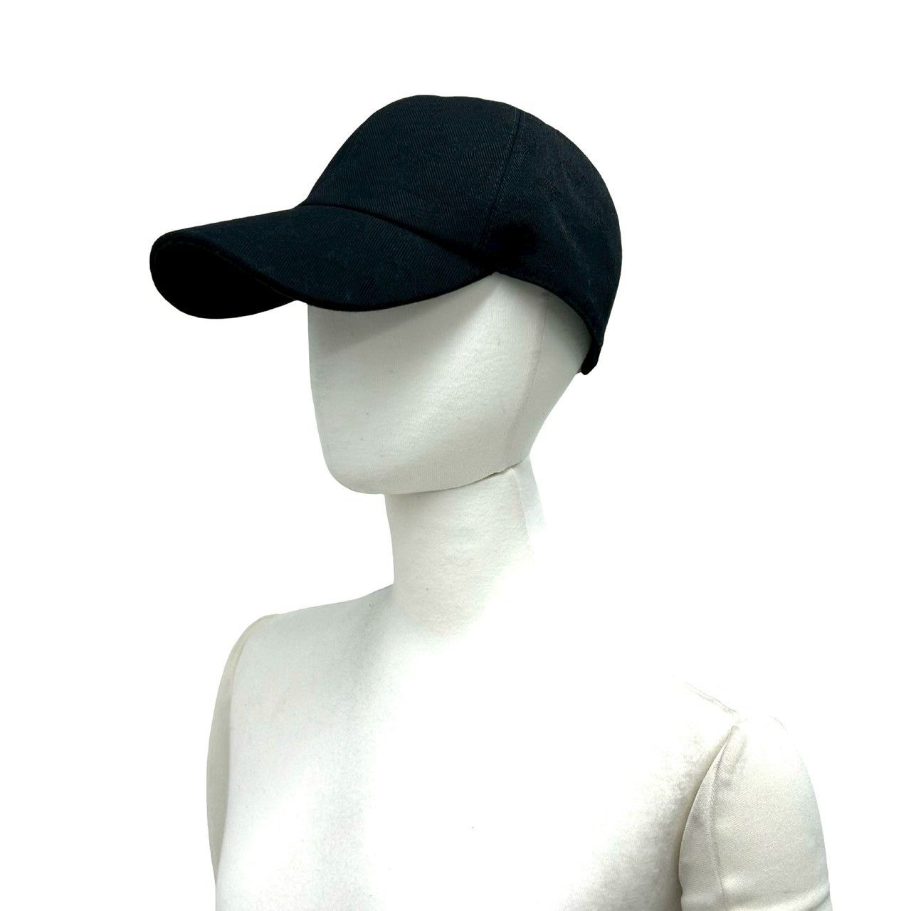 Louis Vuitton Monogram LV Logo Canvas Leather Cap Black — view 2