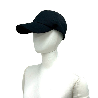 Louis Vuitton Monogram LV Logo Canvas Leather Cap Black — view 2