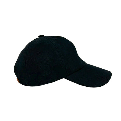 Louis Vuitton Monogram LV Logo Canvas Leather Cap Black — view 5