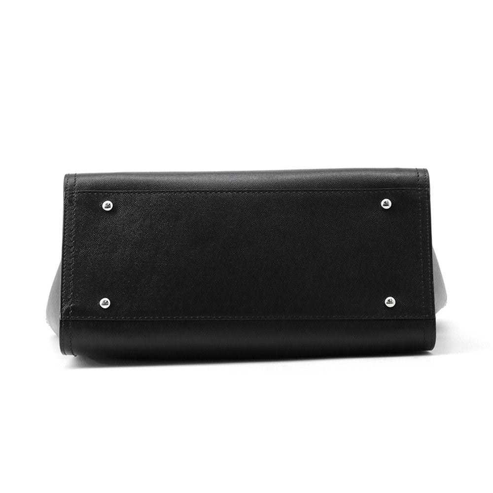 Chanel Tote Bag Deauville Shopping CC Logo Studs Caviar Leather 2-Way Black — view 3