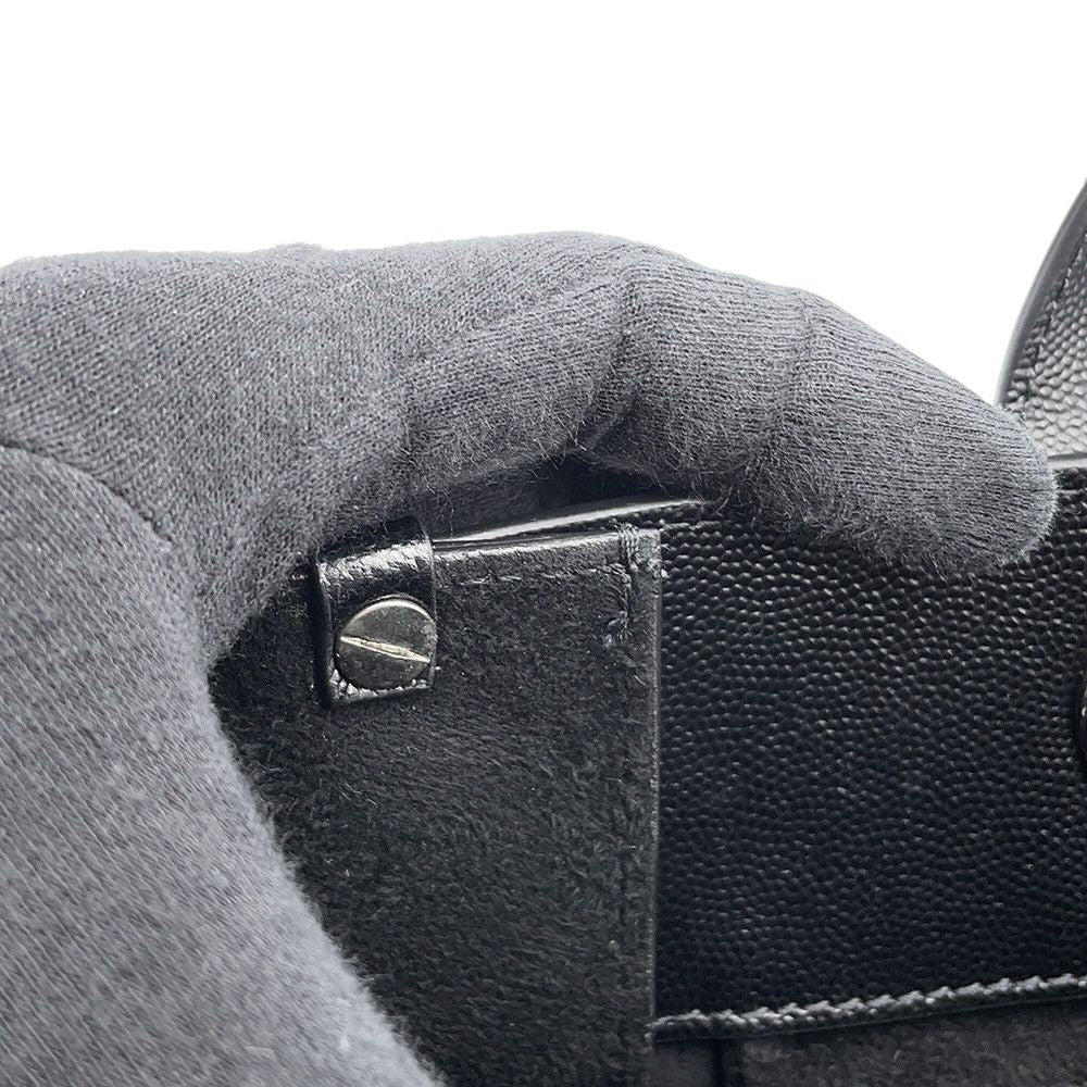 Chanel Tote Bag Deauville Shopping CC Logo Studs Caviar Leather 2-Way Black — view 8