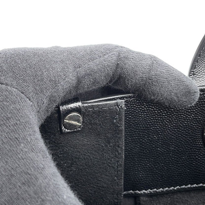 Chanel Tote Bag Deauville Shopping CC Logo Studs Caviar Leather 2-Way Black — view 8