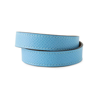Hermes Bracelet Kelly Double Tour Celeste Gold Epsom T2 — view 3