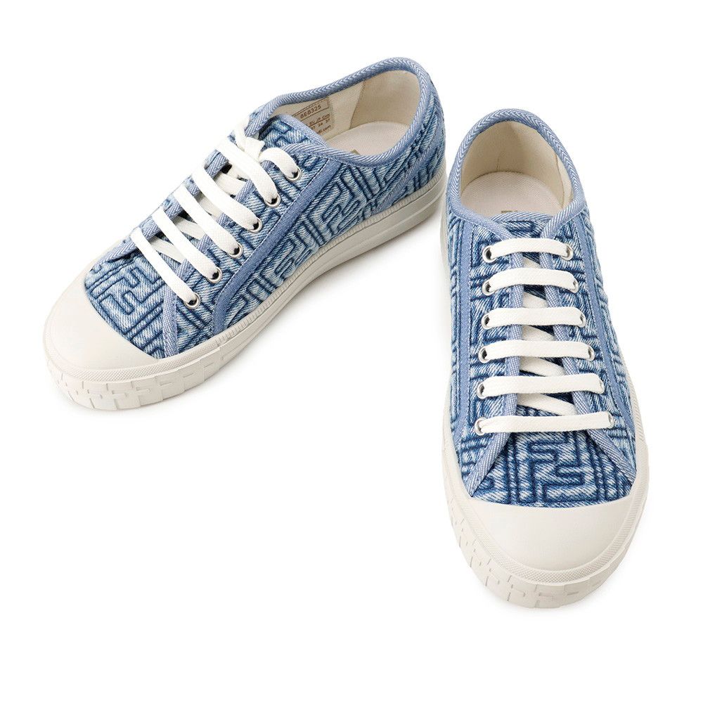 Fendi Sneakers Domino Denim Shoes 37