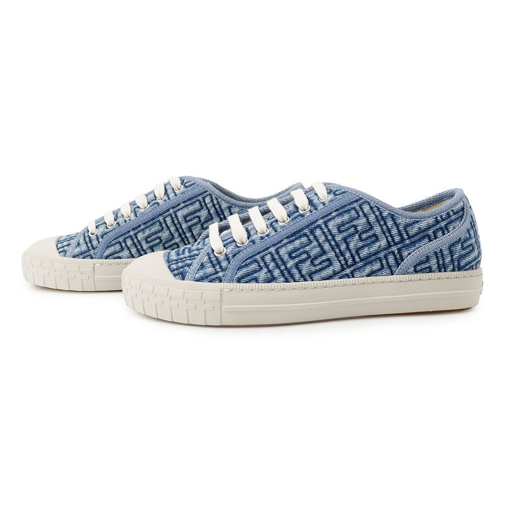 Fendi Sneakers Domino Denim Shoes 37 — view 2