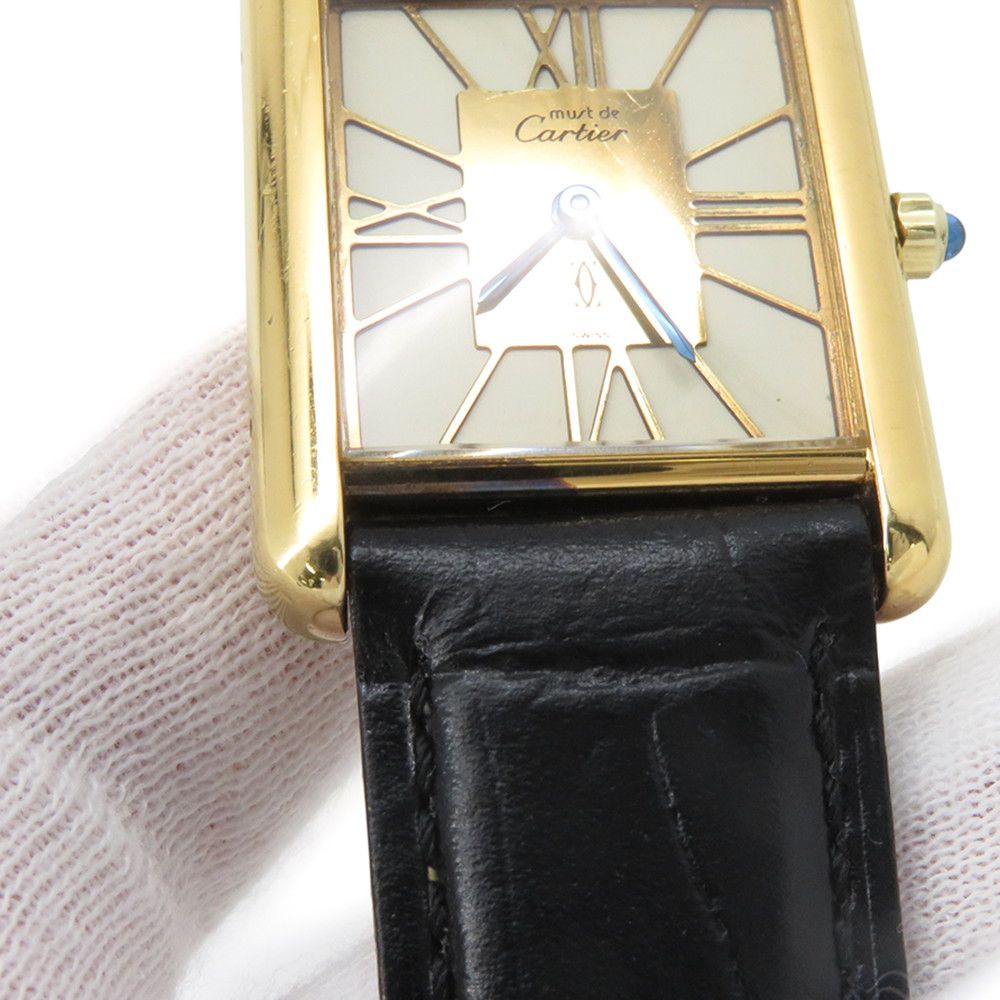 Cartier Must Tank LM Vermeil 6 Watch Ivory Dial — view 6