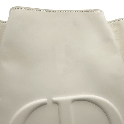 Dior Handbag C'est CD Embossed Leather 2-Way Shoulder White — view 7