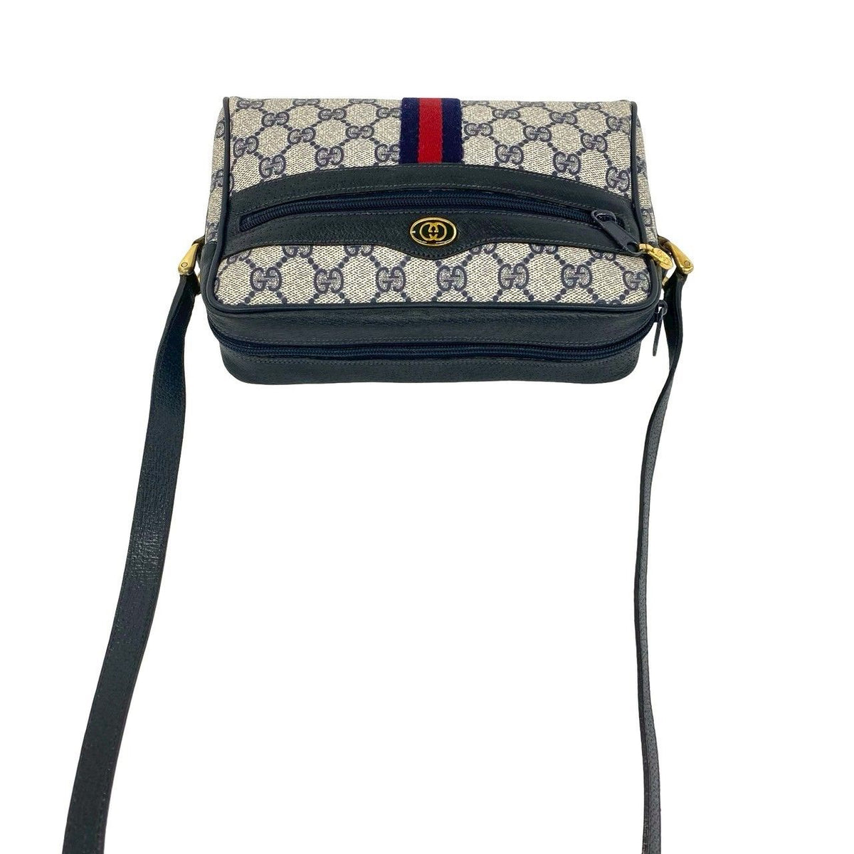 Gucci Vintage Sherry Line GG Logo Pattern Leather Mini Shoulder Bag Crossbody — view 4