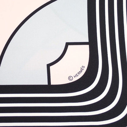 Hermes Carre 90 Anamorphee Scarf Silk Black White Pink Multicolor Sport — view 5