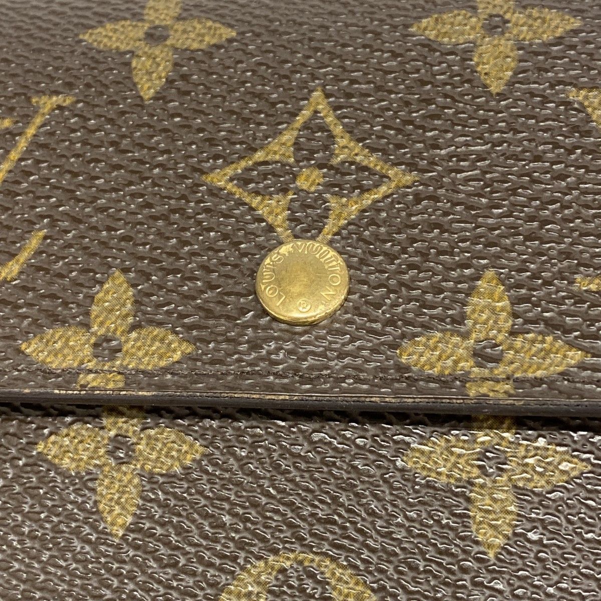 Louis Vuitton Trifold Wallet Monogram Porte Tresor Loue Tuy Papier Brown — view 8