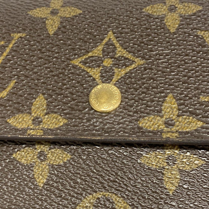 Louis Vuitton Trifold Wallet Monogram Porte Tresor Loue Tuy Papier Brown — view 8