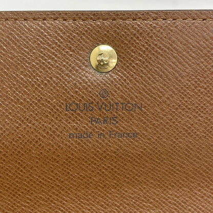 Louis Vuitton Trifold Wallet Monogram Porte Tresor Loue Tuy Papier Brown — view 4