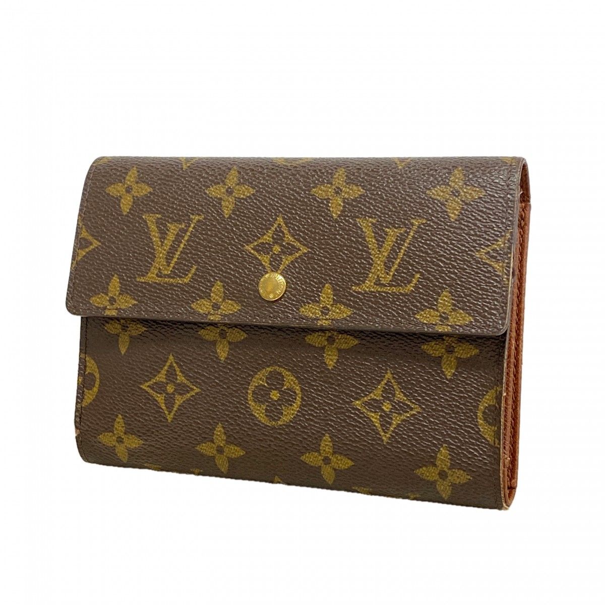 Louis Vuitton Trifold Wallet Monogram Porte Tresor Loue Tuy Papier Brown