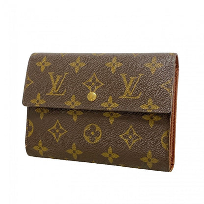 Louis Vuitton Trifold Wallet Monogram Porte Tresor Loue Tuy Papier Brown
