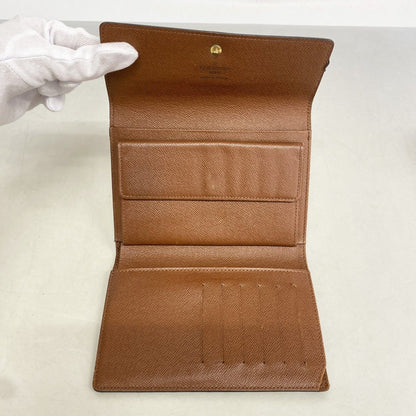 Louis Vuitton Trifold Wallet Monogram Porte Tresor Loue Tuy Papier Brown — view 3