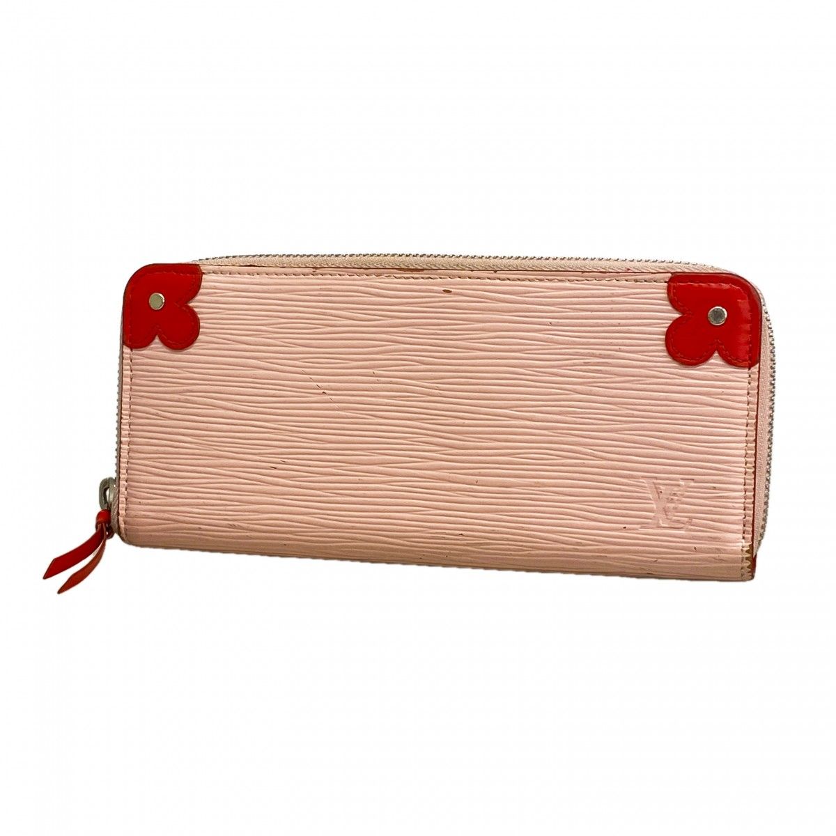 Louis Vuitton Wallet Epi Portefeuille Clemence Rose Velours