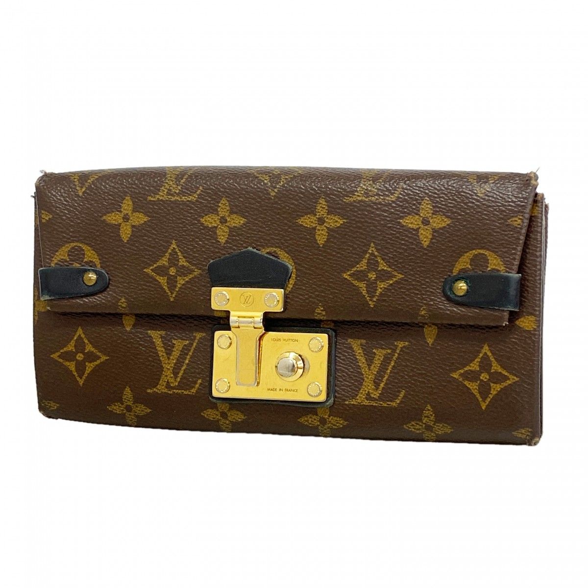 Louis Vuitton Wallet Monogram Macassar Portefeuille Toblerone Brown