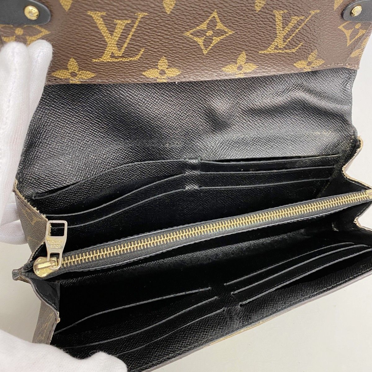 Louis Vuitton Wallet Monogram Macassar Portefeuille Toblerone Brown — view 3