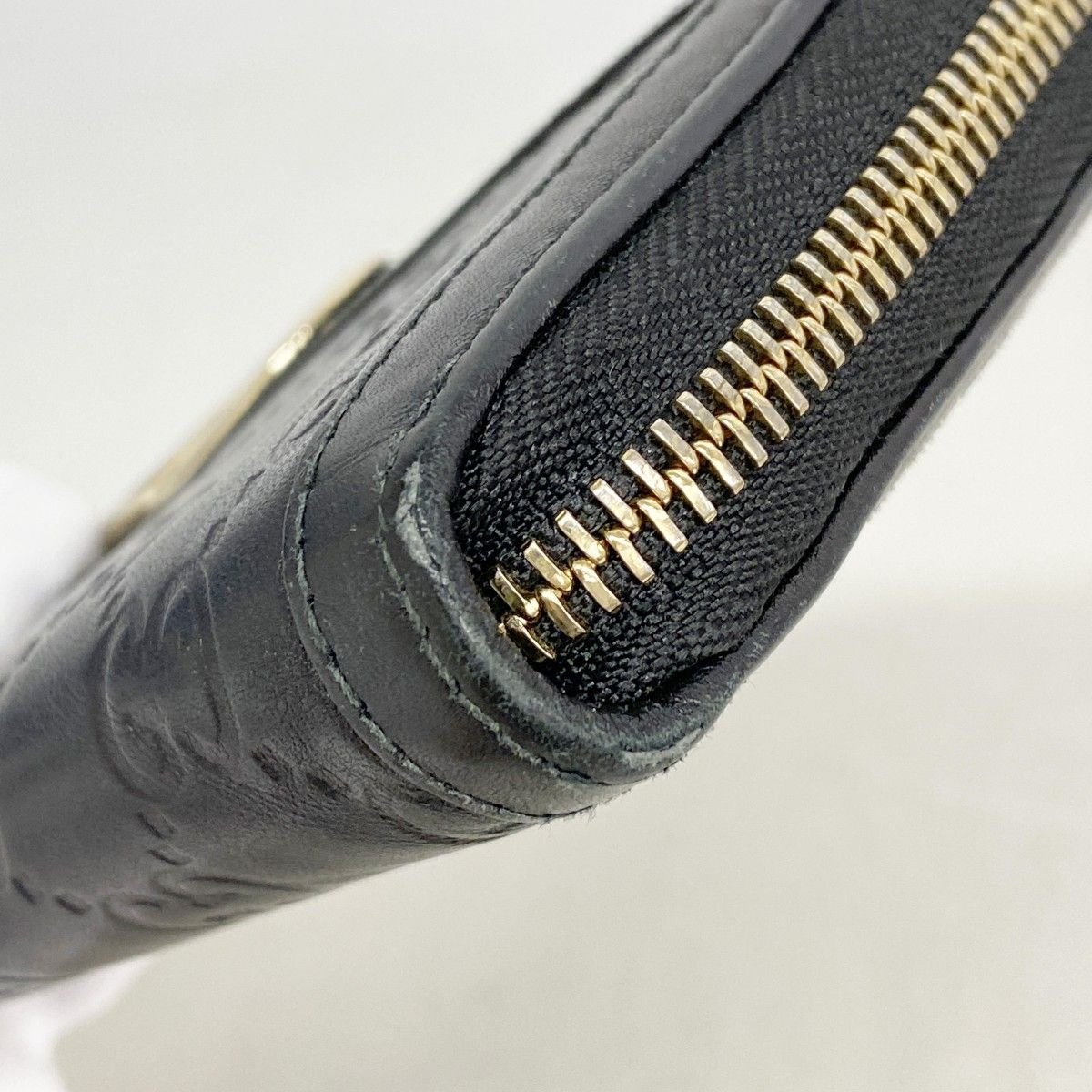 Gucci Wallet Guccissima Interlocking Leather Black Gold — view 5