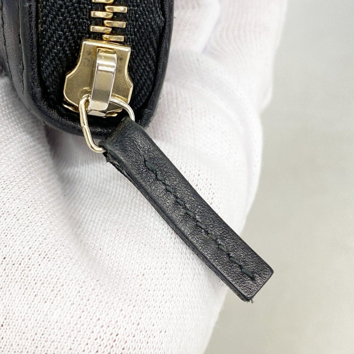 Gucci Wallet Guccissima Interlocking Leather Black Gold — view 6