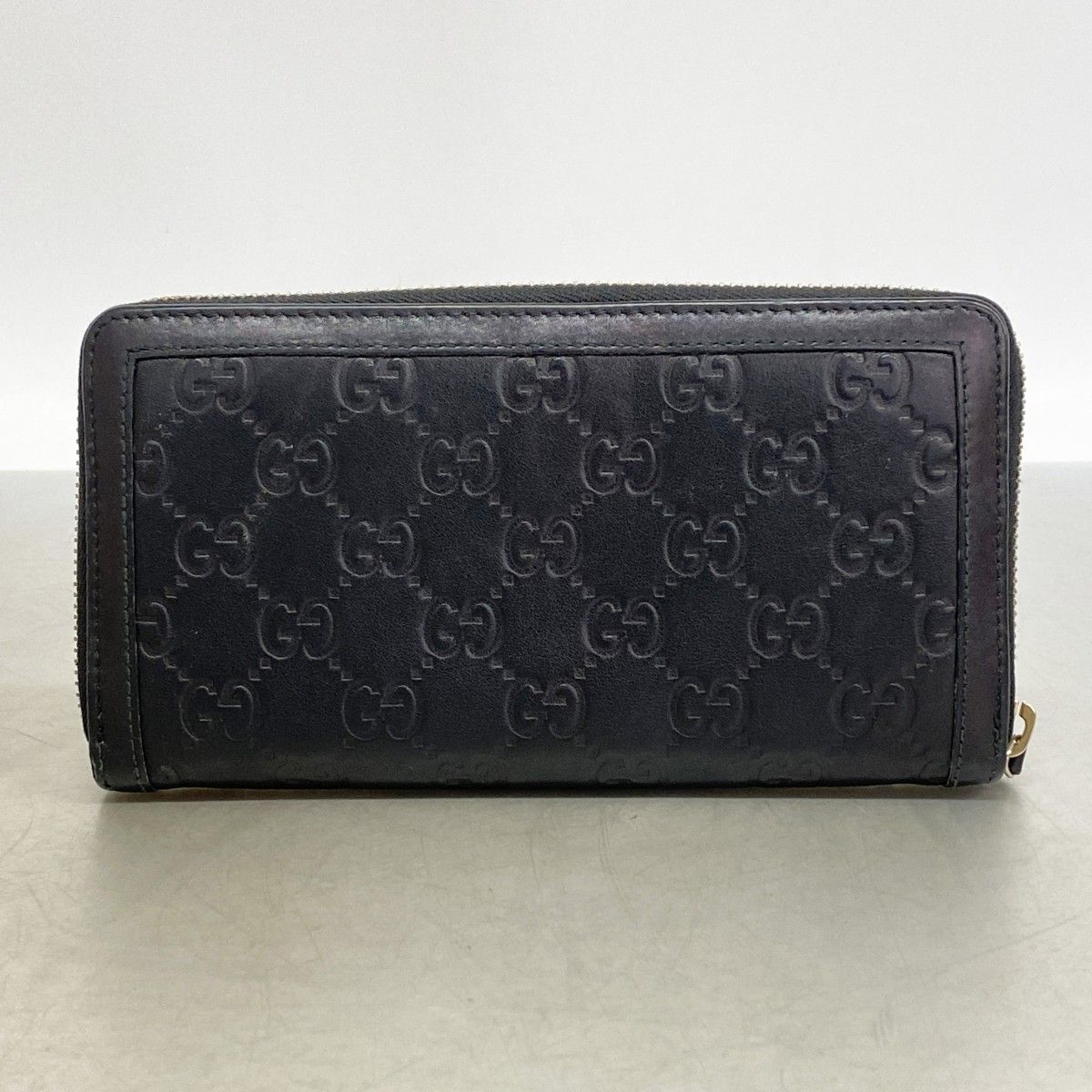 Gucci Wallet Guccissima Interlocking Leather Black Gold — view 8
