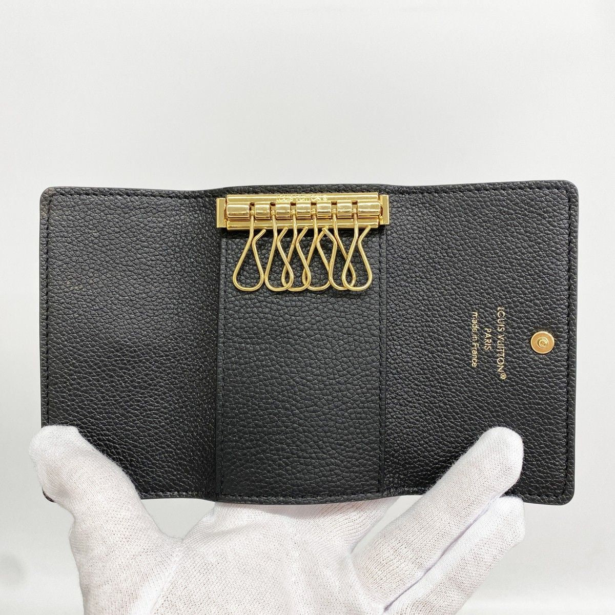 Louis Vuitton Key Case Monogram Empreinte Multicles 6 Noir Key Holder — view 3