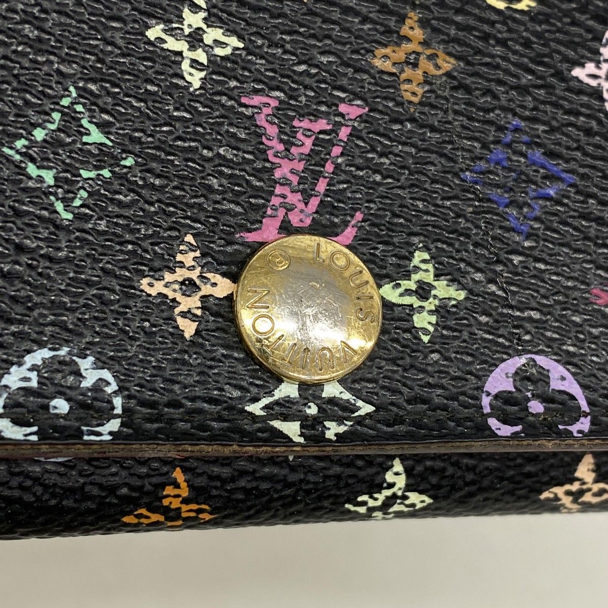 Louis Vuitton Key Case Monogram Multicolor Multicles 4 Noir Key Holder — view 7
