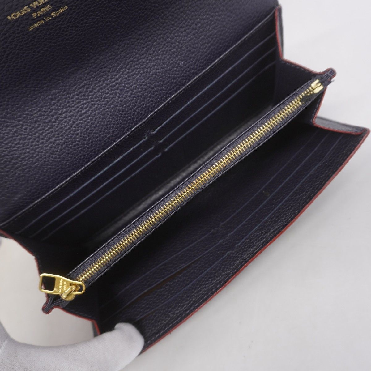 Louis Vuitton Wallet Monogram Empreinte Portefeuille Sarah Marine — view 3