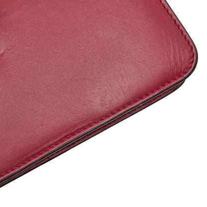 Bvlgari Serpenti Chain Shoulder Bag Red Pink Leather Sting Gray — view 8