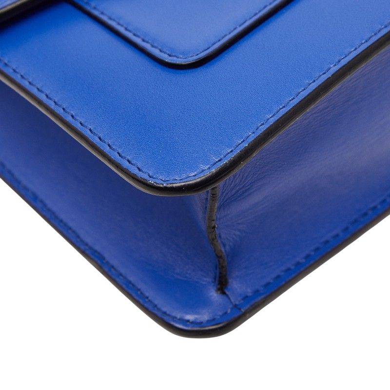 Bvlgari Serpenti Forever Crossbody Chain Shoulder Bag Blue Leather — view 5