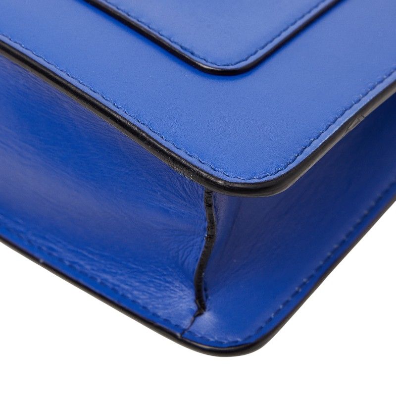 Bvlgari Serpenti Forever Crossbody Chain Shoulder Bag Blue Leather — view 6