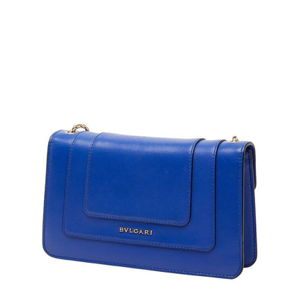 Bvlgari Serpenti Forever Crossbody Chain Shoulder Bag Blue Leather — view 2