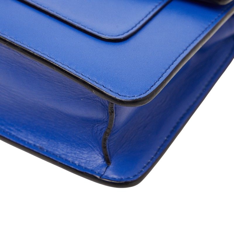 Bvlgari Serpenti Forever Crossbody Chain Shoulder Bag Blue Leather — view 4